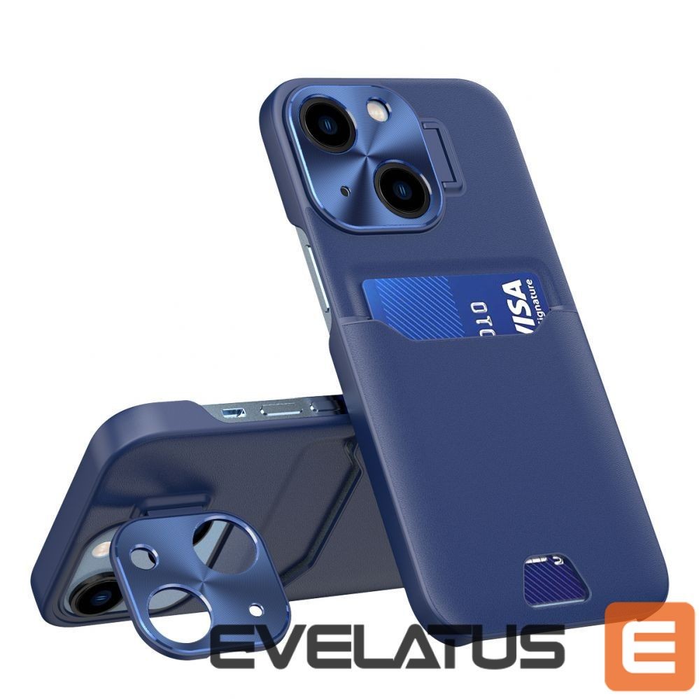 Aizmugurējais vāciņš iLike iPhone 14 Magsafe case + wallet case Dark Blue