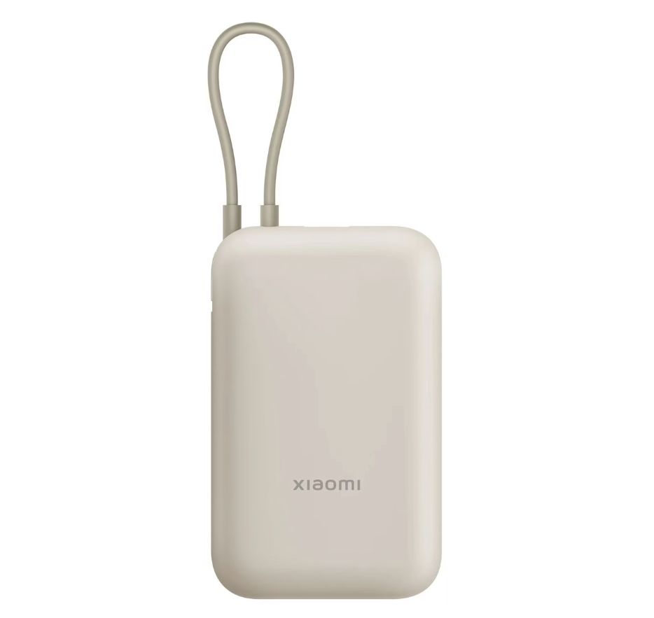 Ārējais akumulators Xiaomi Power Bank 10 000 mAh (Integrated Cable) USB-A/USB-C Beige