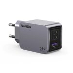 Adapteris Ugreen  Nexode Pro USB-A+2 USB-C 65W Mini GaN Fast Charger Set Grey