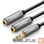 Parveidotājs Ugreen  3.5mm Aux Stereo Audio Splitter Cable with Braid 20cm Black