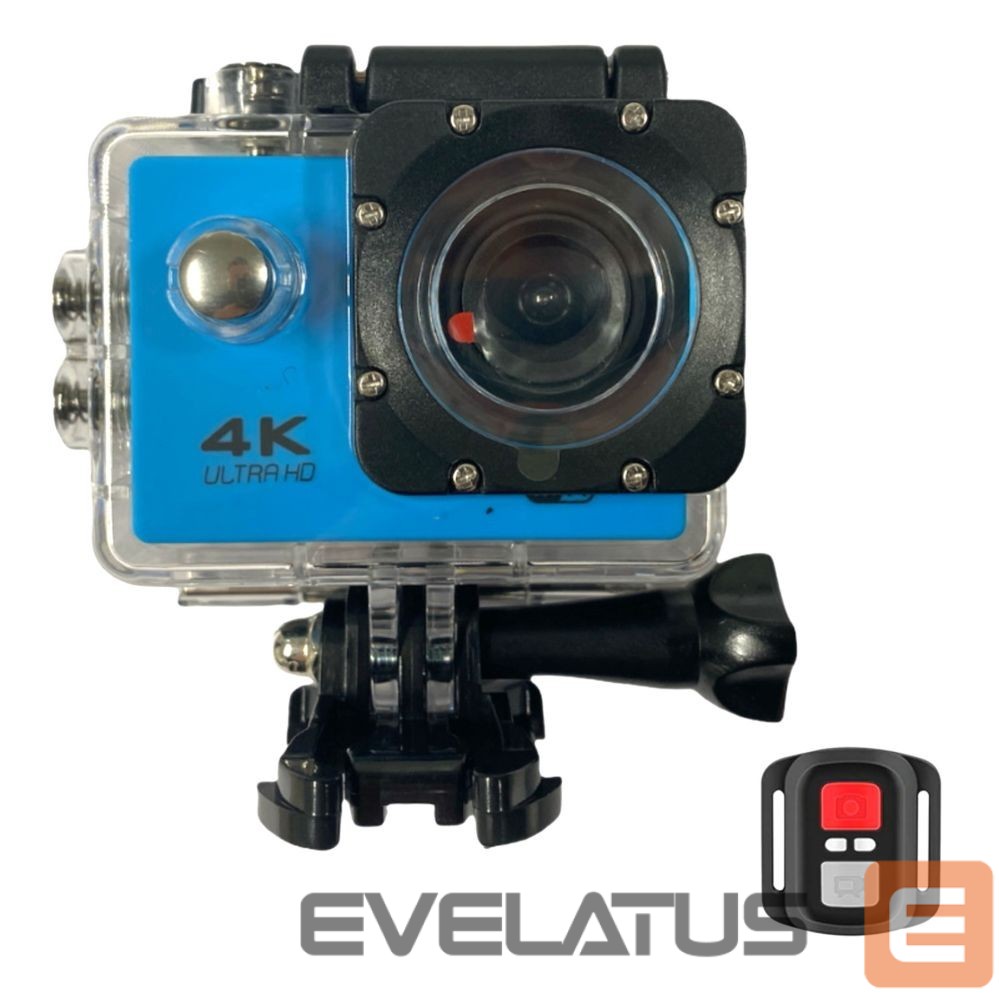 Digitālā fotokamera iWear K1 Ultra HD 4K 16Mpix Wi-Fi Sport Camera with 2'' LCD Remote & 8x Fixation Set