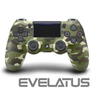 Kontrolieris GameBox  P4 Wireless Vibration Bluetooth Controller for Play Station 4 / PC / TV / TV Box Camouflage Green