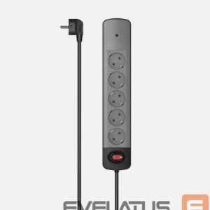 Parveidotājs Hama  power strip 5-way sockets Grey Black