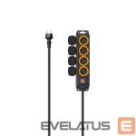 Parveidotājs Hama  OUTDOOR IP44 SWITCH 4 GN 4 m power strip Black