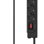 Parveidotājs Hama  Power strip (+ switch) Black PG connector Black