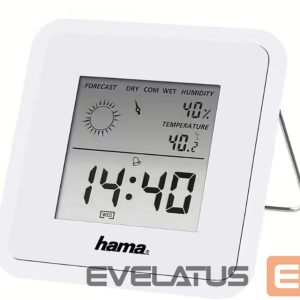 Cita mazā sadzīves tehnika Hama  Borneo Thermometer and Hygrometer, Digital, For Indoors White