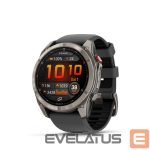 Viedpulksteni Garmin  Fenix 8 Pro – 51 mm, AMOLED, Sapphire, Titanium with Graphite/black silicone band sport watch