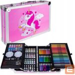 Rotaļlietas  iLike  Stationery Art Set for Kids 145pcs Creative Drawing Kit Pink Case 