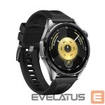 Viedpulksteni Huawei  Watch GT6 46mm Stainless Steel Case with Black Fluoroelastomer Strap Black