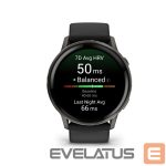 Viedpulksteni Garmin  Venu 4 - 45mm, Slate with Black Silicone Band sports watch 