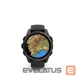 Viedpulksteni Garmin  Fenix 8 – 43 mm, AMOLED Sapphire, Carbon grey DLC titanium with Black/pebble grey silicone band/ 010-02903-21