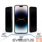 Aizsargstikls iLike Apple IPHONE 17 PRO MAX Tempered Privacy Glass Black