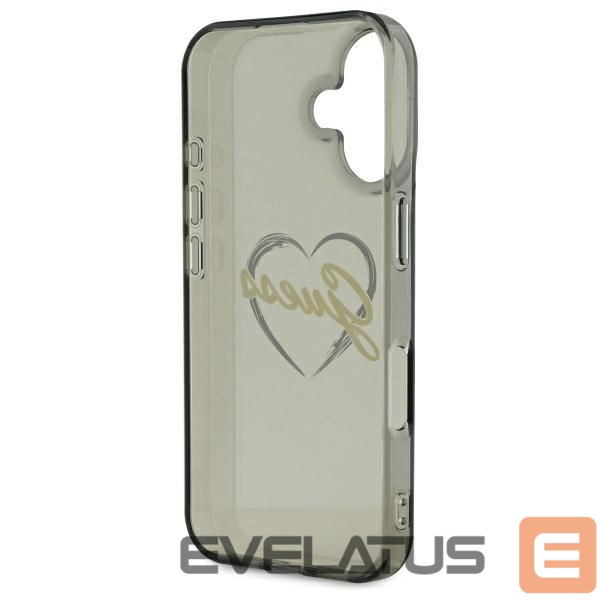 Cits mobilo telefonu aksesuārs Guess Guess IML Heart iPhone 16 Case - Black