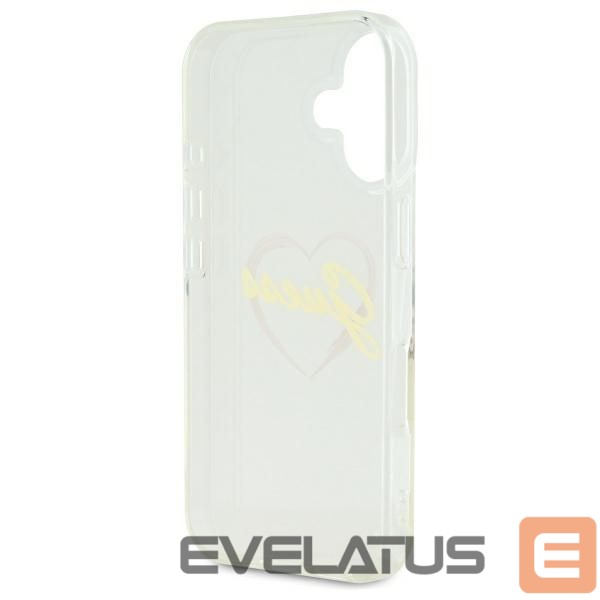 Cits mobilo telefonu aksesuārs Guess Guess IML Heart iPhone 16 Case - Transparent