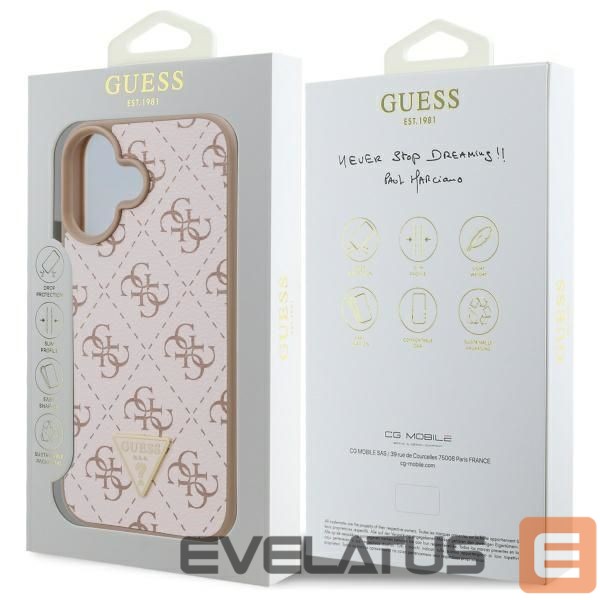 Cits mobilo telefonu aksesuārs Guess Guess New 4G Triangle iPhone 16 Case - White
