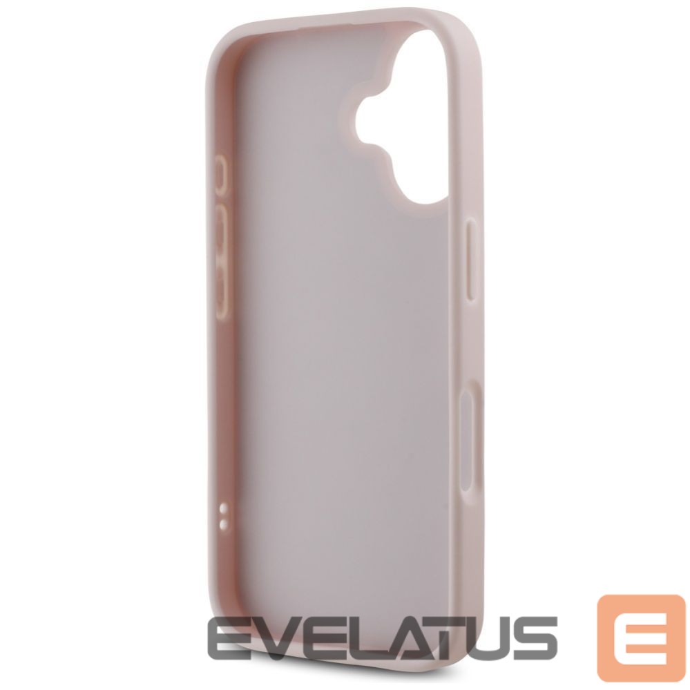 Cits mobilo telefonu aksesuārs Guess Guess Quilted Metal Logo iPhone 16 Case - Pink