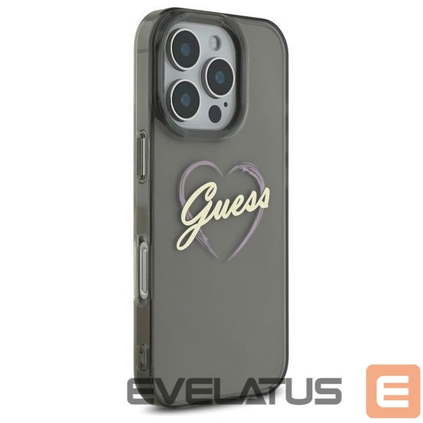 Cits mobilo telefonu aksesuārs Guess Guess IML Heart Case for iPhone 16 Pro Max - Black