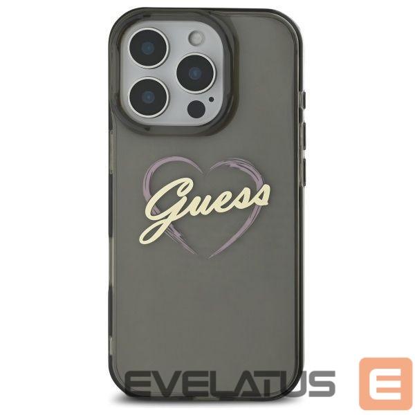 Cits mobilo telefonu aksesuārs Guess Guess IML Heart Case for iPhone 16 Pro Max - Black