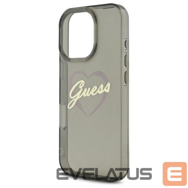 Cits mobilo telefonu aksesuārs Guess Guess IML Heart Case for iPhone 16 Pro Max - Black
