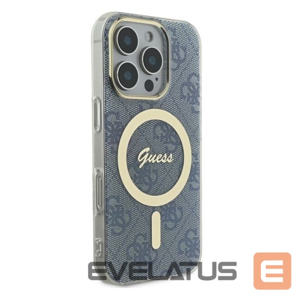 Cits mobilo telefonu aksesuārs Guess Guess IML 4G MagSafe iPhone 16 Pro Case - Blue