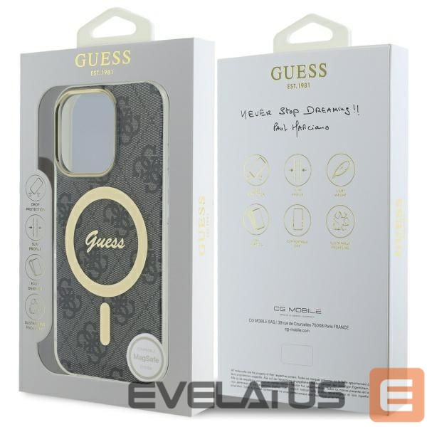 Cits mobilo telefonu aksesuārs Guess Guess IML 4G MagSafe iPhone 16 Pro Case - Black