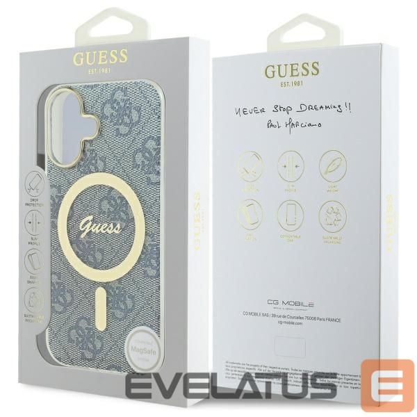 Cits mobilo telefonu aksesuārs Guess Guess IML 4G MagSafe iPhone 16 Case - Blue