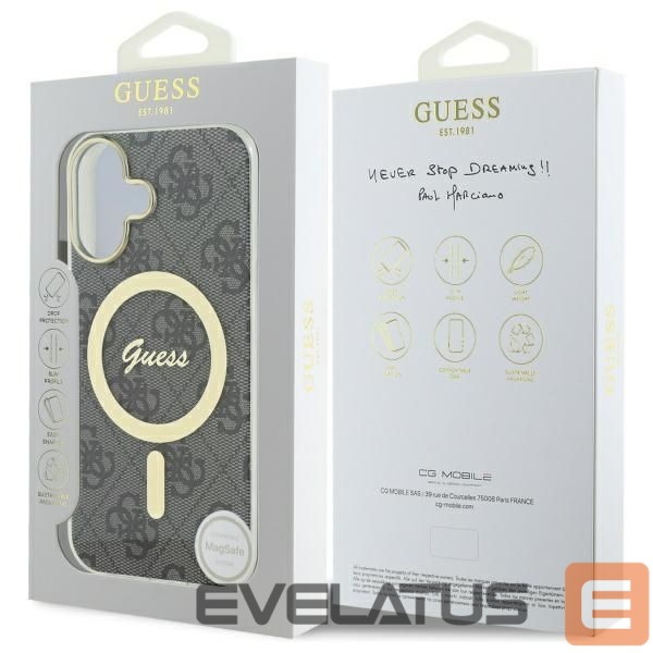 Cits mobilo telefonu aksesuārs Guess Guess IML 4G MagSafe iPhone 16 Case - Black