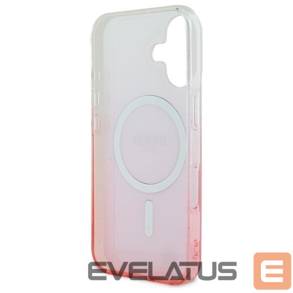 Cits mobilo telefonu aksesuārs Guess Guess IML Glitter Gradient MagSafe iPhone 16 Case - Pink