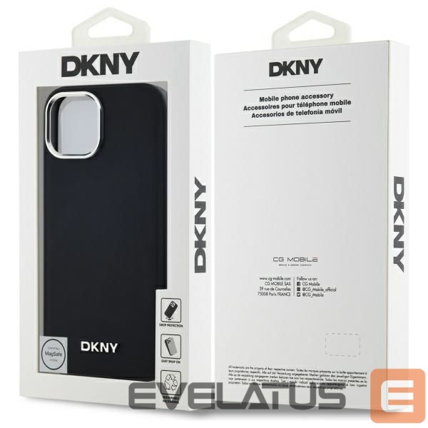 Cits mobilo telefonu aksesuārs DKNY DKNY Plain Logo MagSafe iPhone 14 Case - Black