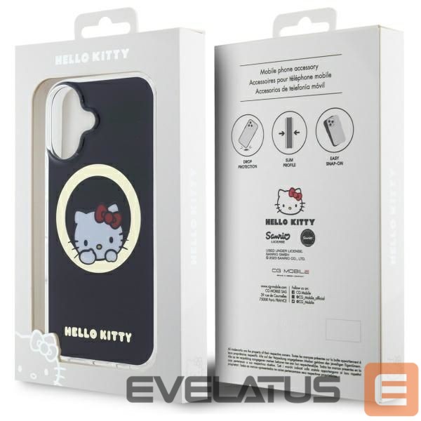 Cits mobilo telefonu aksesuārs Hello Kitty Hello Kitty IML Sweet Kitty Magsafe iPhone 16 Case - Black