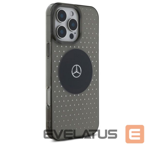 Cits mobilo telefonu aksesuārs Mercedes-Benz Mercedes MB Case Star Pattern for iPhone 16 Pro - Black