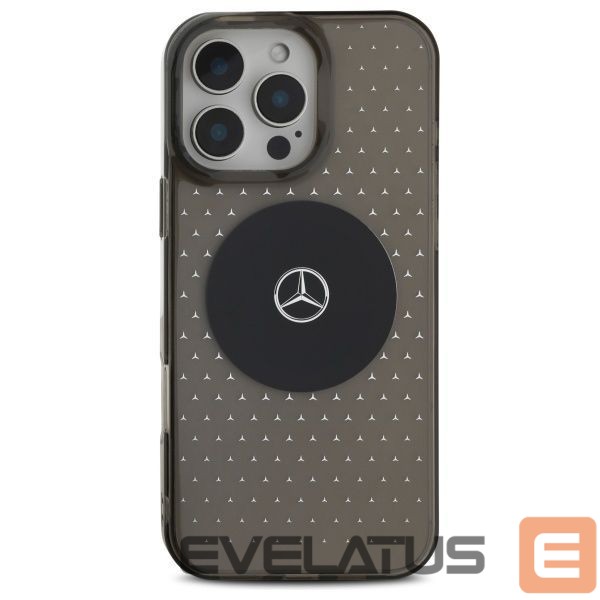 Cits mobilo telefonu aksesuārs Mercedes-Benz Mercedes MB Case Star Pattern for iPhone 16 Pro - Black