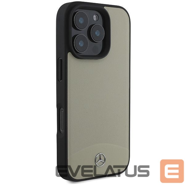 Cits mobilo telefonu aksesuārs Mercedes-Benz Mercedes MB Textured and Plain Leather MagSafe case for iPhone 16 Pro Max - beige