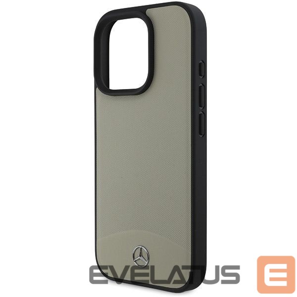 Cits mobilo telefonu aksesuārs Mercedes-Benz Mercedes MB Textured and Plain Leather MagSafe case for iPhone 16 Pro Max - beige
