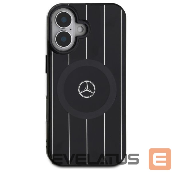 Cits mobilo telefonu aksesuārs Mercedes-Benz Mercedes MB Double Layer Crossed Lines MagSafe case for iPhone 16 - black