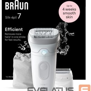 Epilators Braun  Epilator | SE7-041 Silk épil 7 | Number of power levels 2 | Wet & Dry | White/Silver 