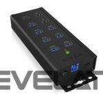 Rūteris Raidsonic  7-port Industrial hub IB-HUB1703-QC3 0.71 m, Black, USB Type-A 