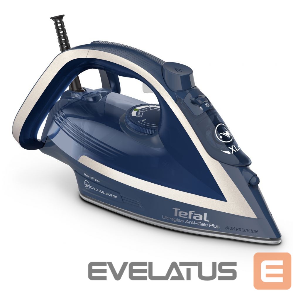 Glūdeklis TEFAL Steam Iron FV6830E0 2800 W, Water tank capacity 270 ml, Continuous steam 50 g/min, Silver/Blue