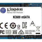 Cietais disks SSD Kingston  KC600 512 GB, SSD interface mSATA, Write speed 520 MB/s, Read speed 550 MB/s 