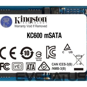 Cietais disks SSD Kingston  KC600 512 GB, SSD interface mSATA, Write speed 520 MB/s, Read speed 550 MB/s 