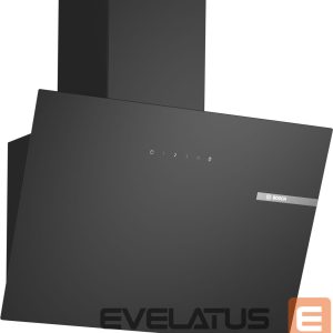 Iebūvējams tvaika nosūcējs Bosch  DWK65DK60 Wall-mounted Hood, A, Width 60 cm, Max extraction power 430 m3/h, Boost position 550 m3/h, Black 