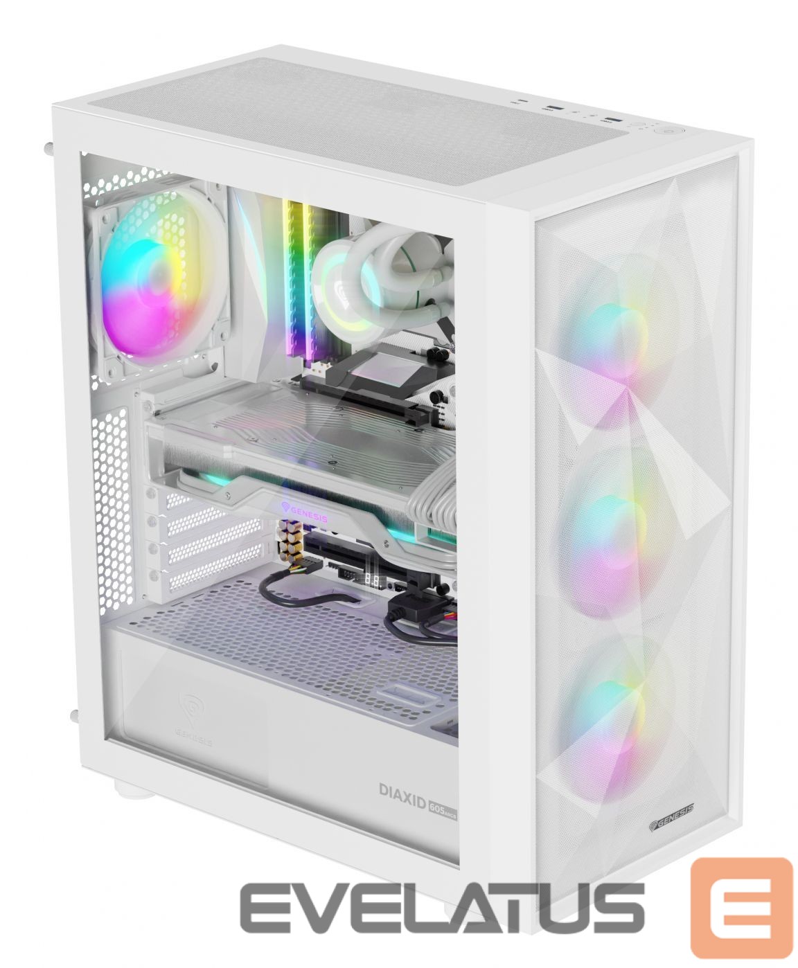Datoru piederumi Natec NATEC Genesis PC Case Diaxid 605 white