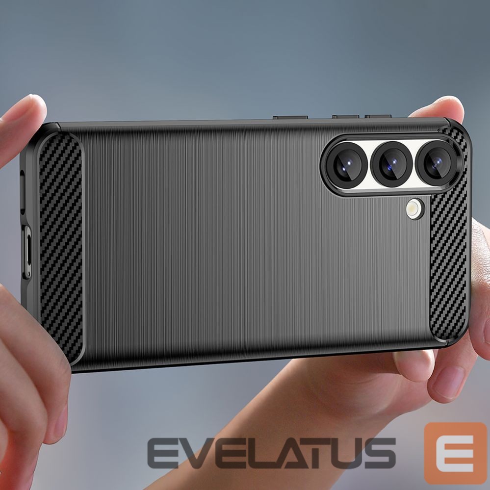 Aizmugurējais vāciņš Hurtel Carbon Case for Samsung Galaxy S25 Edge - Black