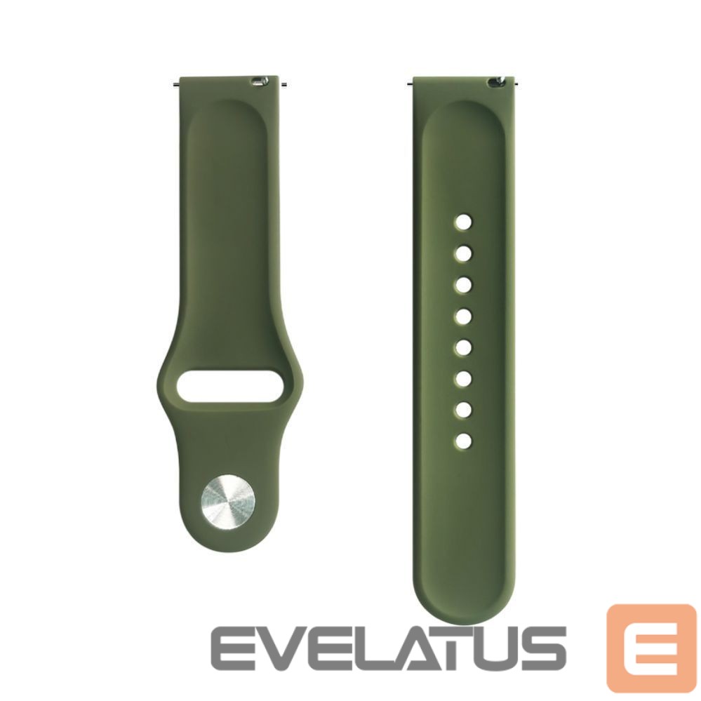 Siksniņa Evelatus Evelatus 20mm Silicone Loop Watch Straps (S/M 110mm) Olive