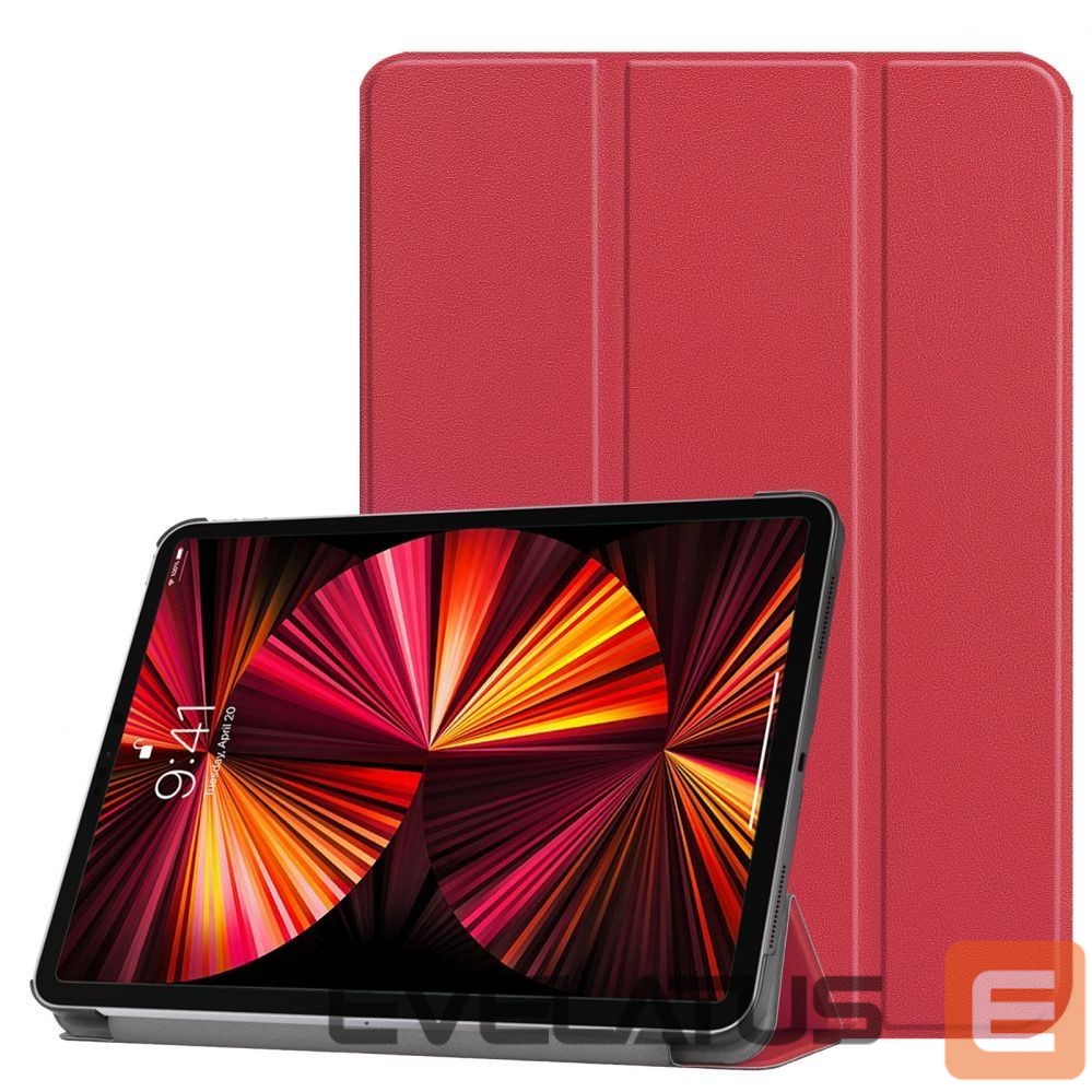 Maciņš grāmata iLike iPad Mini 5 7.9 Tri-Fold Eco-Leather Stand Case Coral Pink