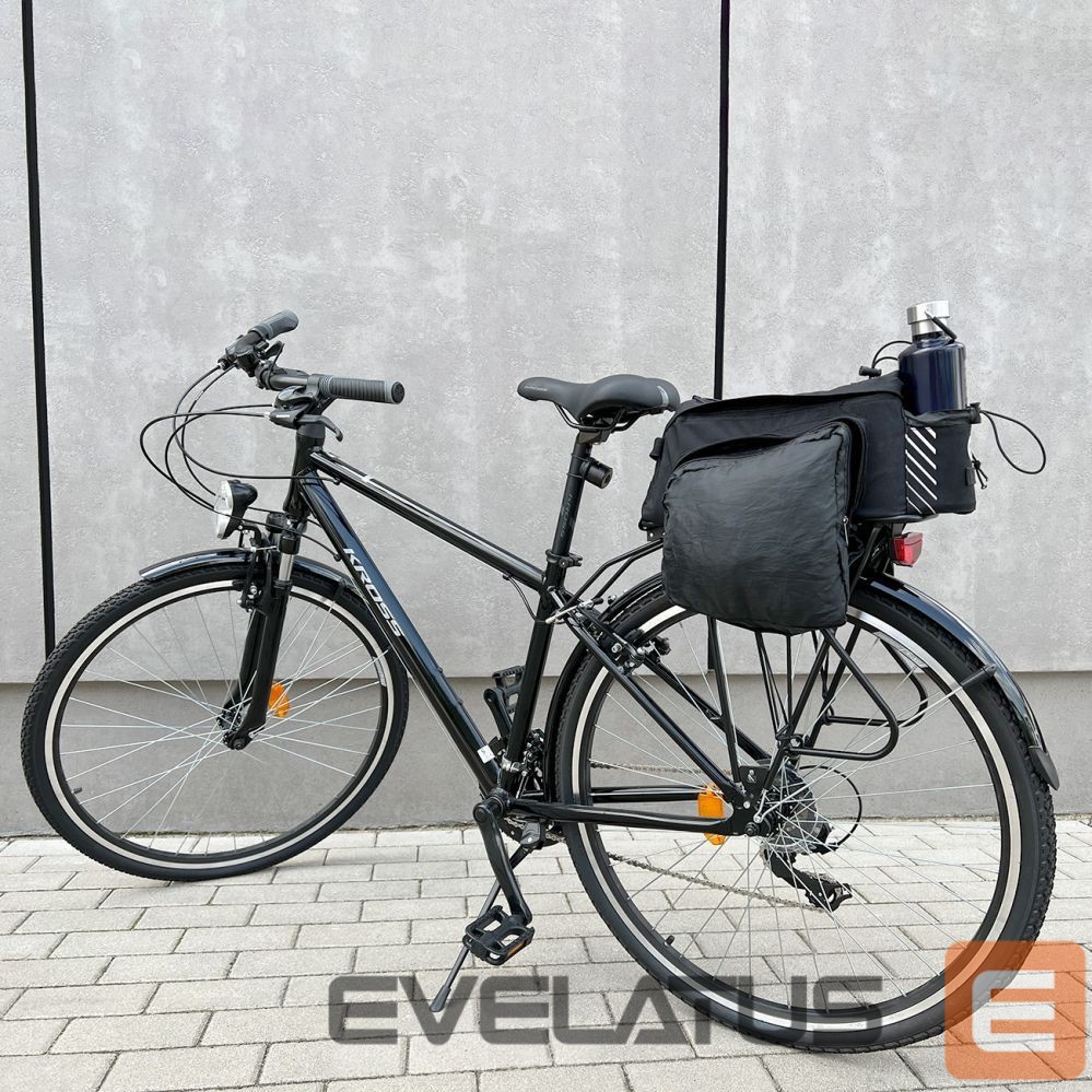 Piederums velosipēdiem Wozinsky Wozinsky Bike Pannier Rack Bag with Shoulder Strap 9L (Rain Cover Included) Black (WBB22BK)