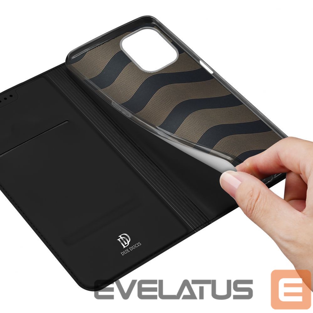 Aizmugurējais vāciņš Dux Ducis Dux Ducis Skin Pro Case For Realme 10 5G / Realme 9i 5G Cover Flip Card Wallet Stand Black
