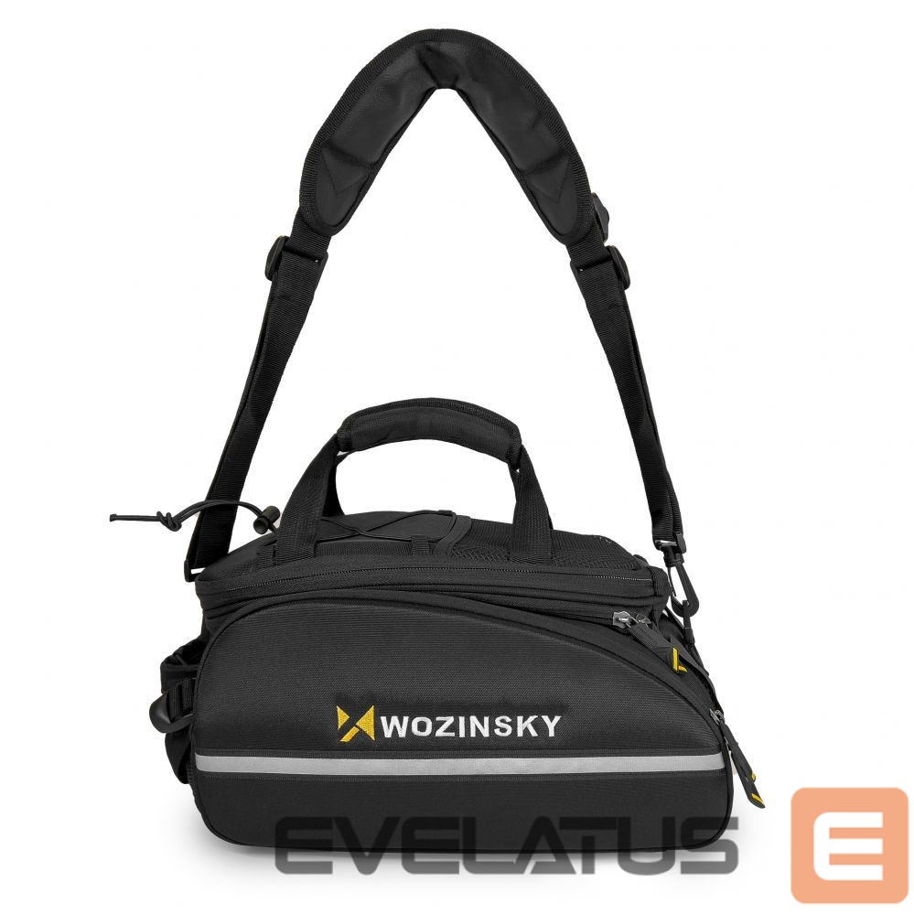 Piederums velosipēdiem Wozinsky Wozinsky large bike rack bag 35l + rain cover black (WBB19BK)