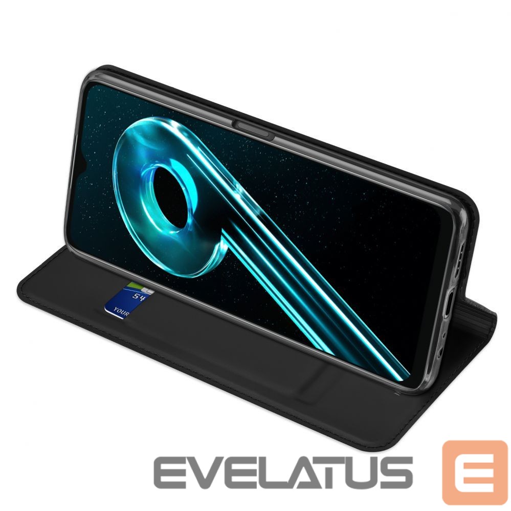 Aizmugurējais vāciņš Dux Ducis Dux Ducis Skin Pro Case For Realme 10 5G / Realme 9i 5G Cover Flip Card Wallet Stand Black