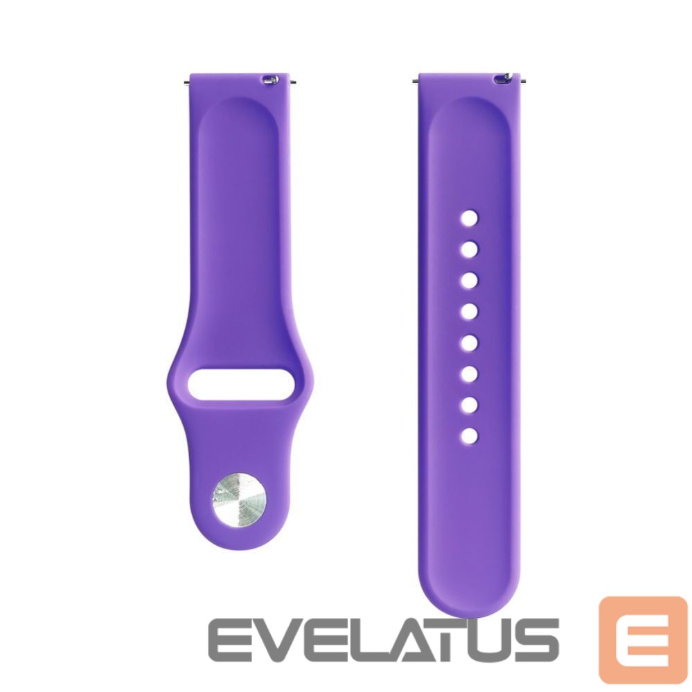 Siksniņa Evelatus Evelatus 22mm Silicone Loop Watch Straps (S/M 110mm) Deep Purple